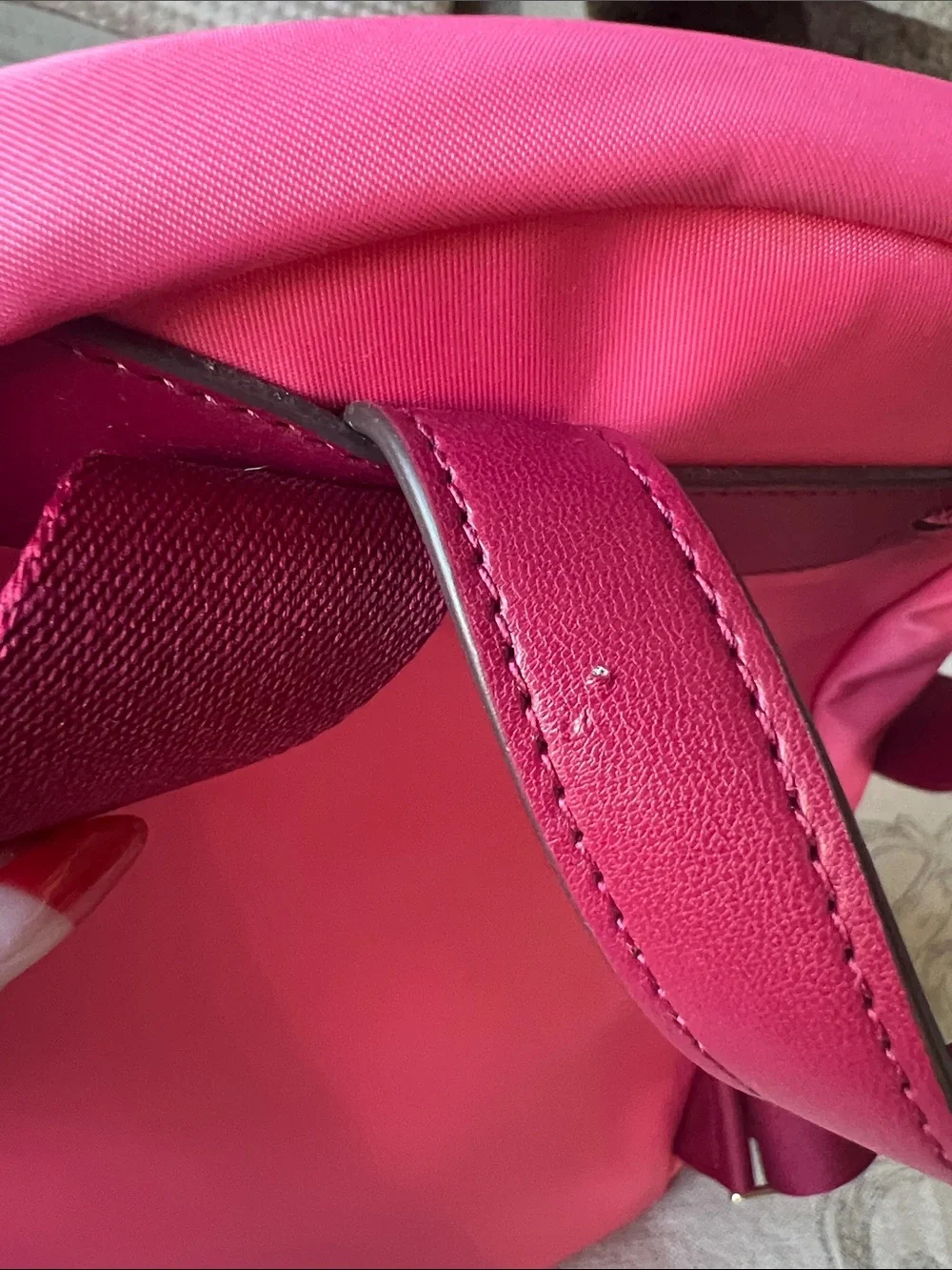 kate spade Bright Pink Nylon Backpack with Gold Hardware